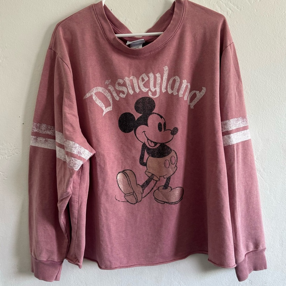 Disney Parks Retro Cropped Sweatshirt Disneyland Mickey Mouse Size 1X